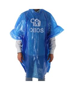 Regnponcho med OBOS logo